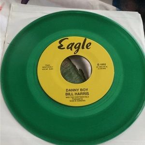 Billy Harris And The Continentals I’m So Glad / Danny Boy 45 Green Vinyl Repro